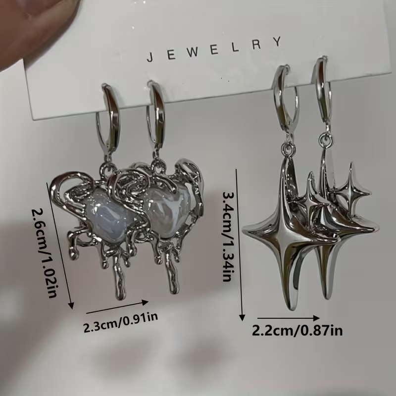 Aretes Y2K Heart & Star - Image 3