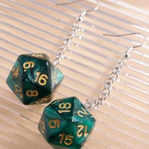 Pendientes D20 Emerald