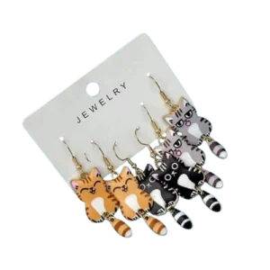 Aretes Kawaii Cat Tail